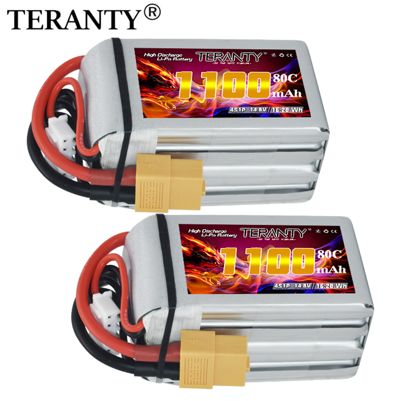 Drone Battery Lipo - TERANTY 4S 1100mAh 80C/160C Lipo Battery