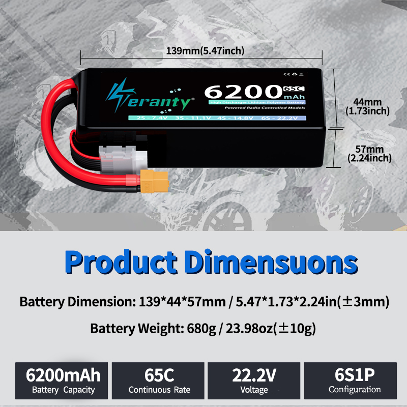TERANTY 6S 6200mAh Lipo Batter - Drone Battery 6S ulasan dan harga