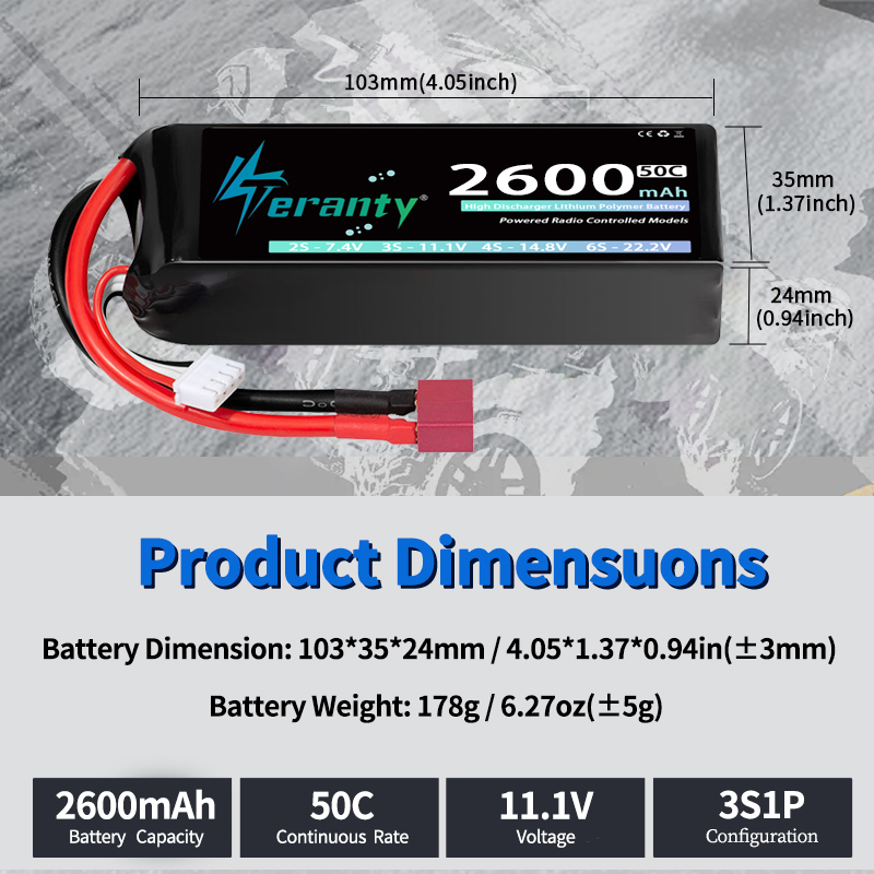 TERANTY 3S 2200/2400/2600mAh L - Drone Battery 3S ulasan dan harga