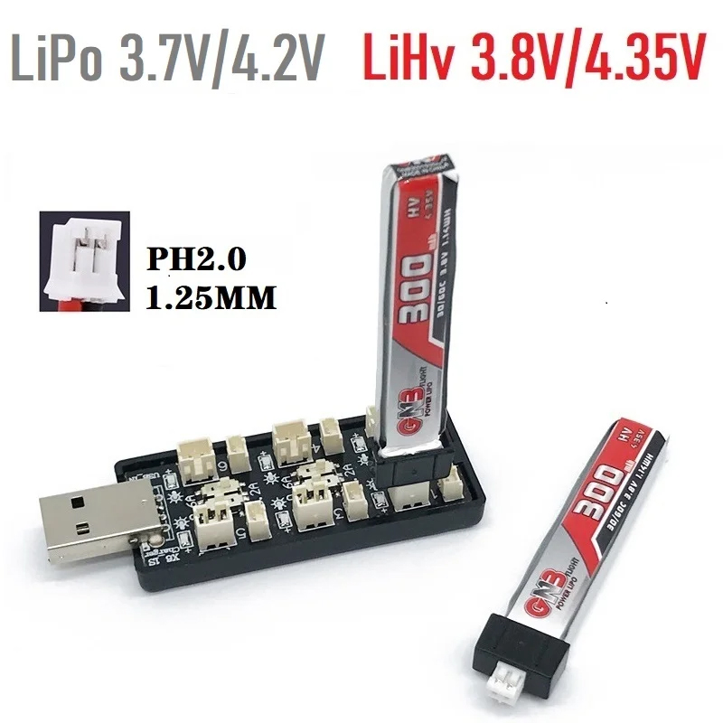 6CH USB 1S LiPo/LiHv 3.7V/4.2V - Drone Battery Connector ulasan dan harga